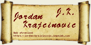 Jordan Krajčinović vizit kartica